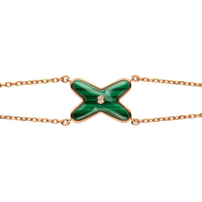 [⭐Spark]JEUX BRACELET MALACHITE PINK GOLD 1 DIAMOND