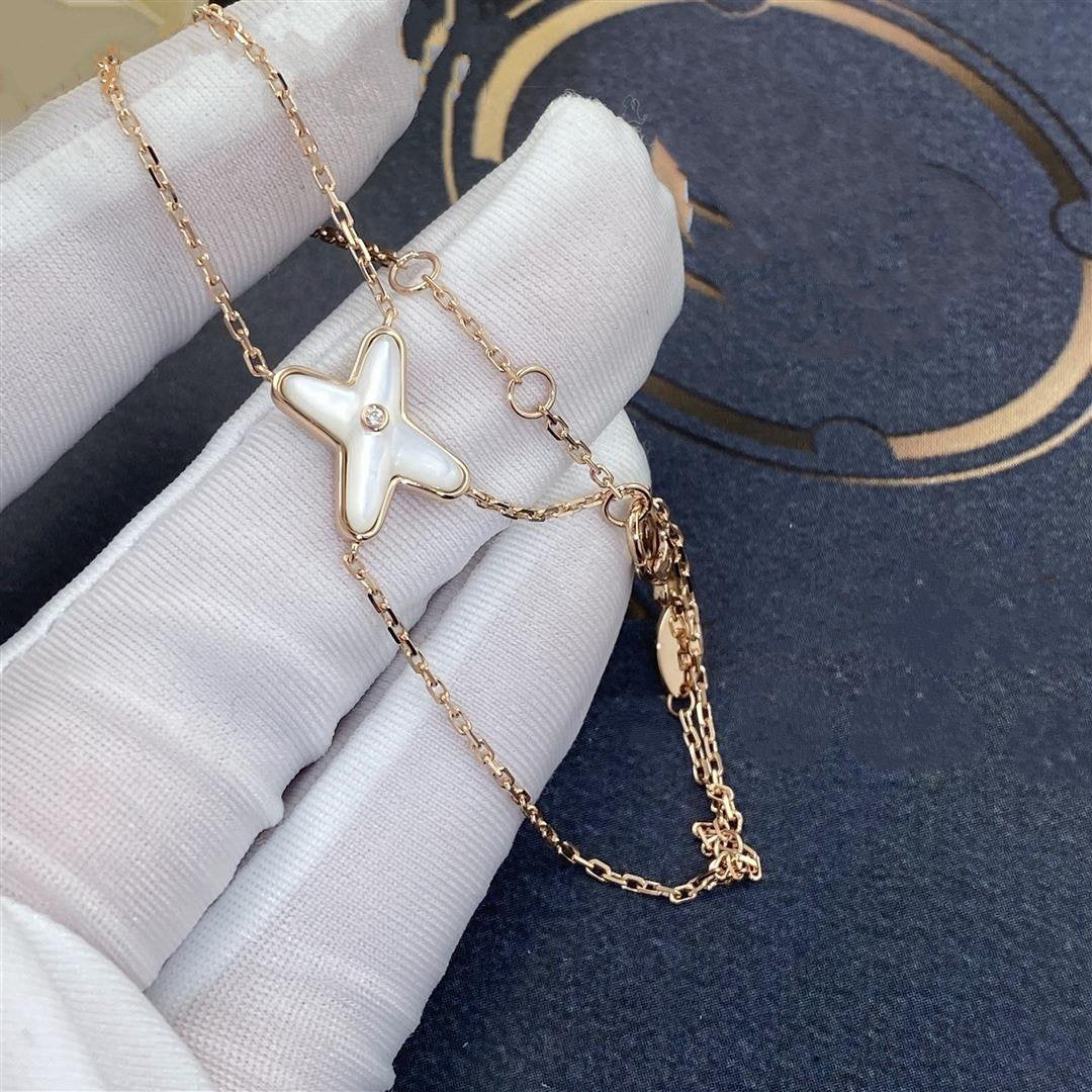 [⭐Spark]JEUX BRACELET WHITE MOP PINK GOLD 1 DIAMOND