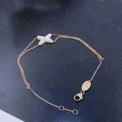 [⭐Spark]JEUX BRACELET WHITE MOP PINK GOLD 1 DIAMOND