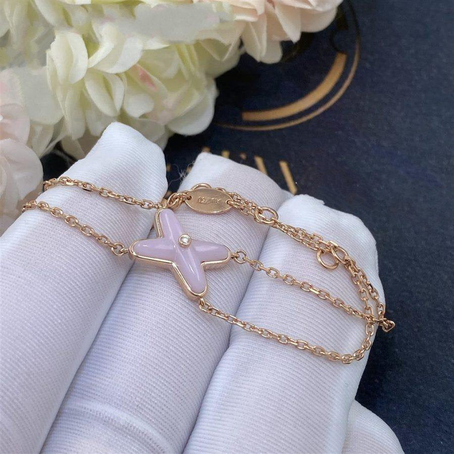 [⭐Spark]JEUX BRACELET PINK MOP PINK GOLD 1 DIAMOND