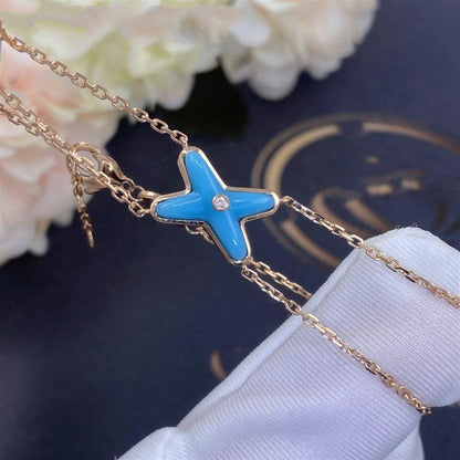 [⭐Spark]JEUX BRACELET TURQUOISE PINK GOLD 1 DIAMOND