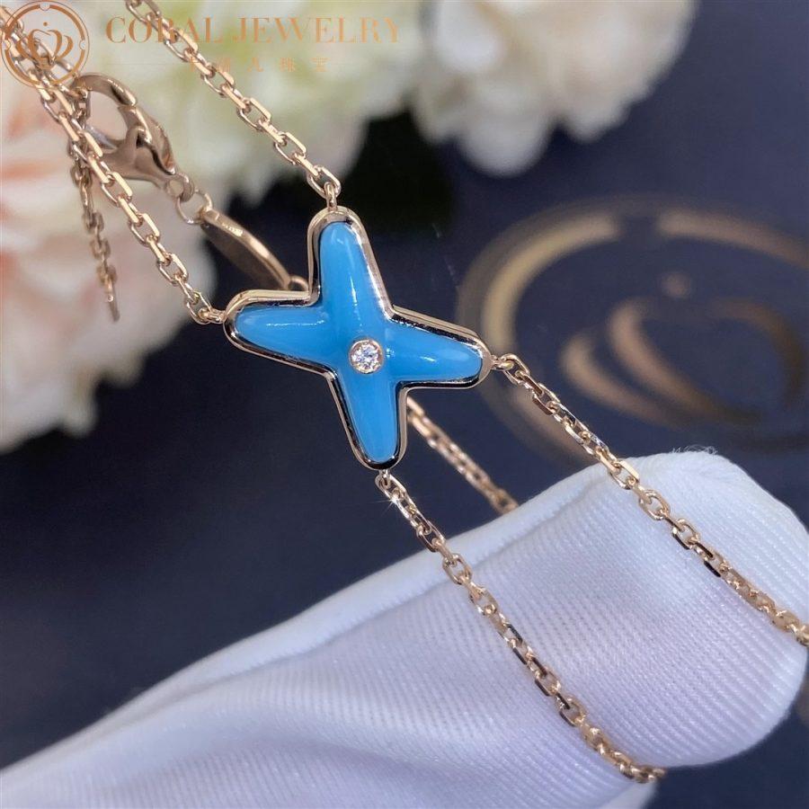 [⭐Spark]JEUX BRACELET TURQUOISE PINK GOLD 1 DIAMOND