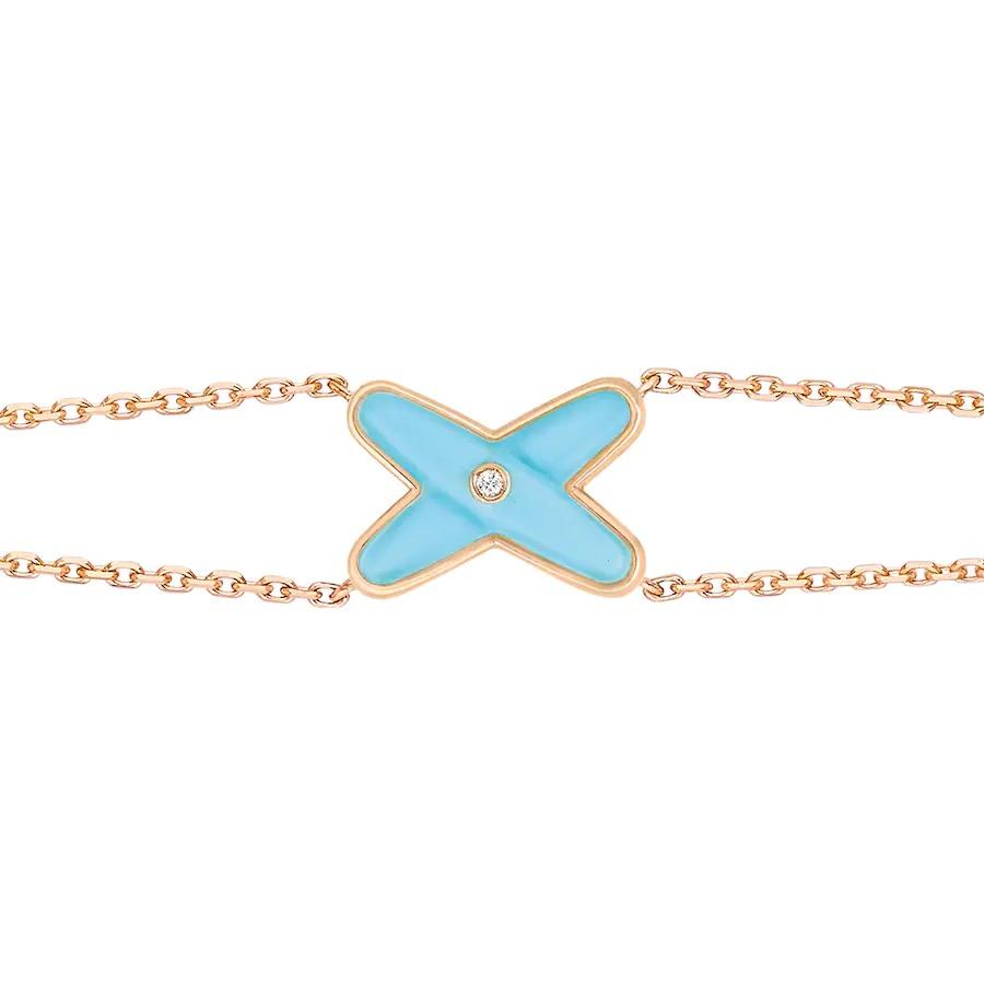 [⭐Spark]JEUX BRACELET TURQUOISE PINK GOLD 1 DIAMOND