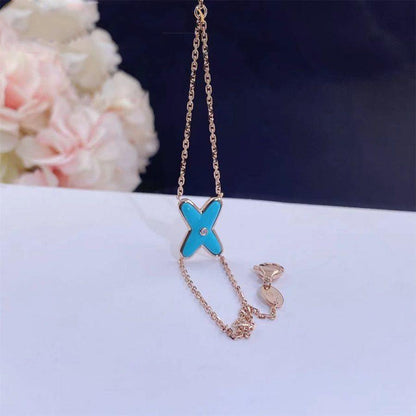 [⭐Spark]JEUX BRACELET TURQUOISE PINK GOLD 1 DIAMOND