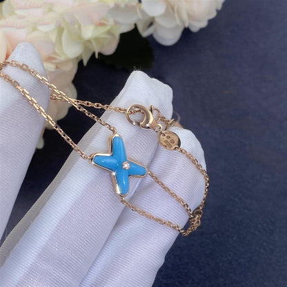[⭐Spark]JEUX BRACELET TURQUOISE PINK GOLD 1 DIAMOND