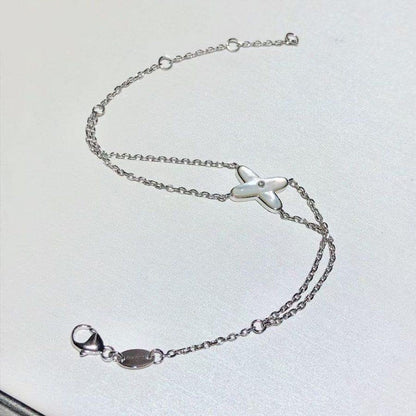 [⭐Spark]JEUX BRACELET WHITE MOP SILVER 1 DIAMOND