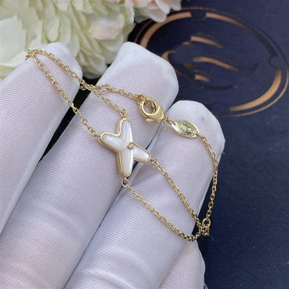 [⭐Spark]JEUX BRACELET WHITE MOP GOLD 1 DIAMOND