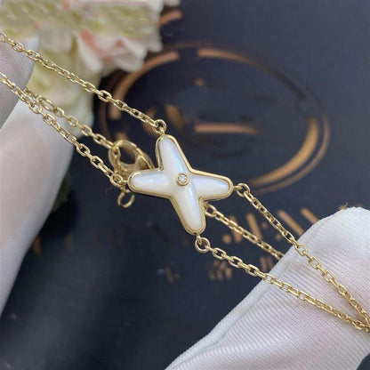 [⭐Spark]JEUX BRACELET WHITE MOP GOLD 1 DIAMOND