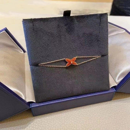 [⭐Spark]JEUX BRACELET CARNELIAN PINK GOLD 1 DIAMOND