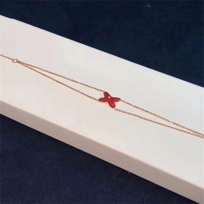 [⭐Spark]JEUX BRACELET CARNELIAN PINK GOLD 1 DIAMOND