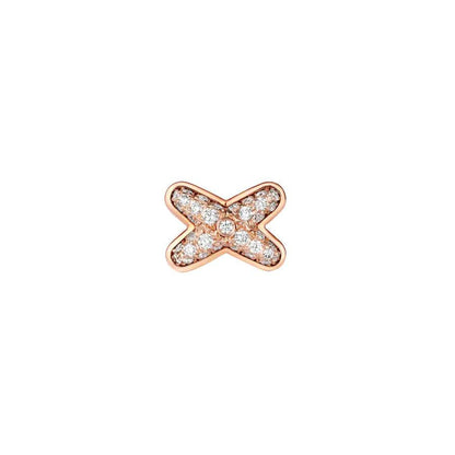 [⭐Spark]JEUX DE PINK GOLD DIAMOND EARRINGS
