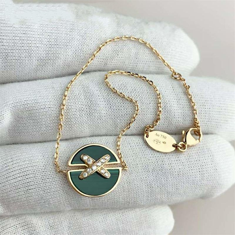 [⭐Spark]JEUX DE BRACELET MALACHITE PINK GOLD DIAMONDS