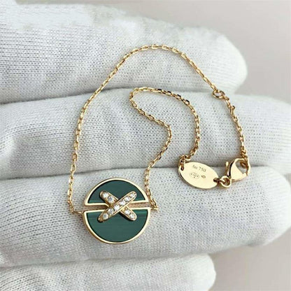 [⭐Spark]JEUX DE BRACELET MALACHITE PINK GOLD DIAMONDS