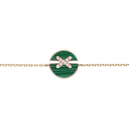 [⭐Spark]JEUX DE BRACELET MALACHITE PINK GOLD DIAMONDS