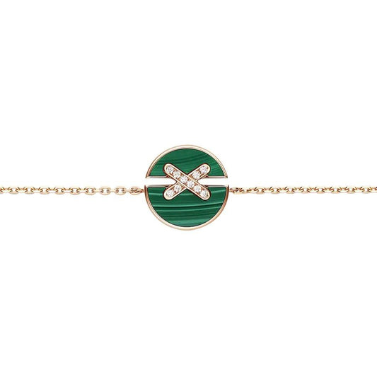 [⭐Spark]JEUX DE BRACELET MALACHITE PINK GOLD DIAMONDS