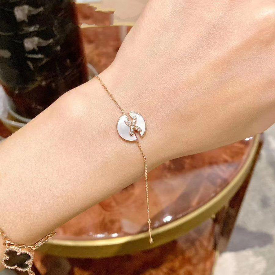 [⭐Spark]JEUX DE BRACELET MOP PINK GOLD DIAMONDS