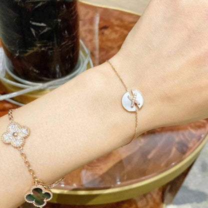[⭐Spark]JEUX DE BRACELET MOP PINK GOLD DIAMONDS