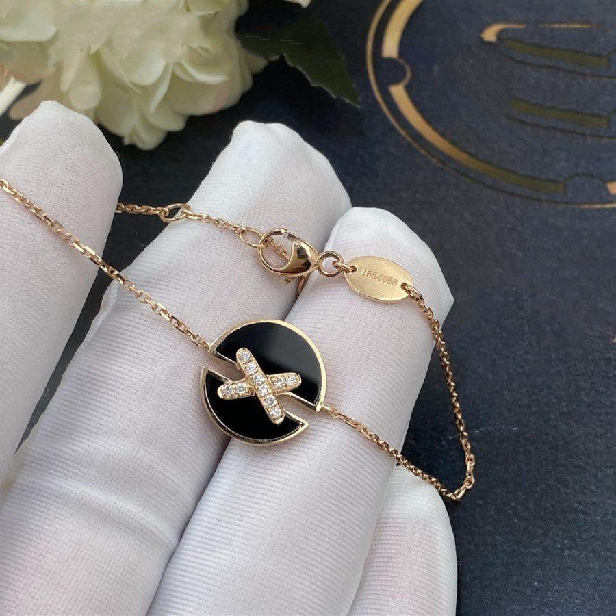 [⭐Spark]JEUX DE BRACELET ONYX PINK GOLD DIAMOND