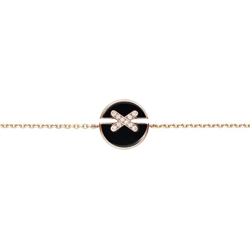 [⭐Spark]JEUX DE BRACELET ONYX PINK GOLD DIAMOND