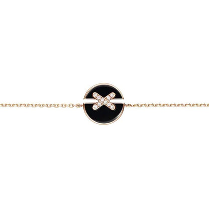 [⭐Spark]JEUX DE BRACELET ONYX PINK GOLD DIAMOND
