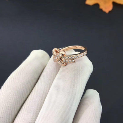 [⭐Spark]JEUX DE RING PINK GOLD DIAMOND