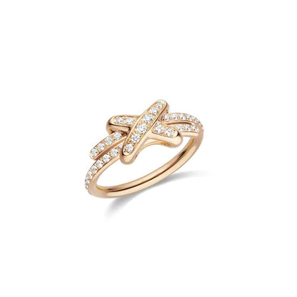 [⭐Spark]JEUX DE RING PINK GOLD DIAMOND