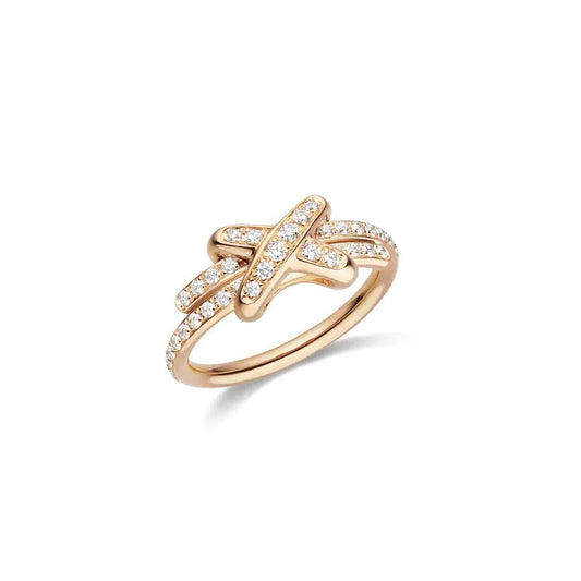 [⭐Spark]JEUX DE RING PINK GOLD DIAMOND