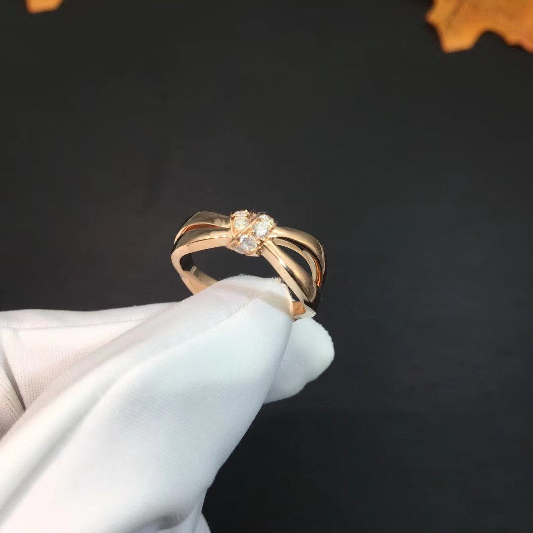 [⭐Spark]LIENS RING PINK GOLD DIAMOND