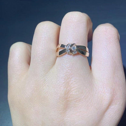 [⭐Spark]LIENS RING PINK GOLD DIAMOND