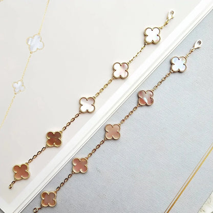 [⭐Spark] CLOVER 5 MOTIFS  PINK MOP BRACELET COLLECTION