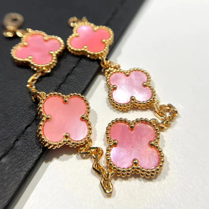 [⭐Spark] CLOVER 5 MOTIFS  PINK MOP BRACELET COLLECTION