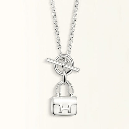 [⭐Spark]POP H PEDANT SILVER NECKLACE