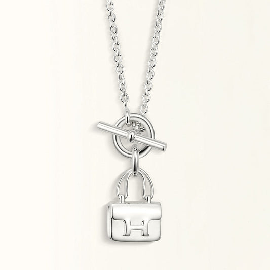 [⭐Spark]POP H PEDANT SILVER NECKLACE