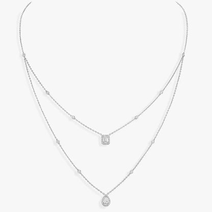 [⭐Spark]Diamond Necklace My Twin 2 Rows