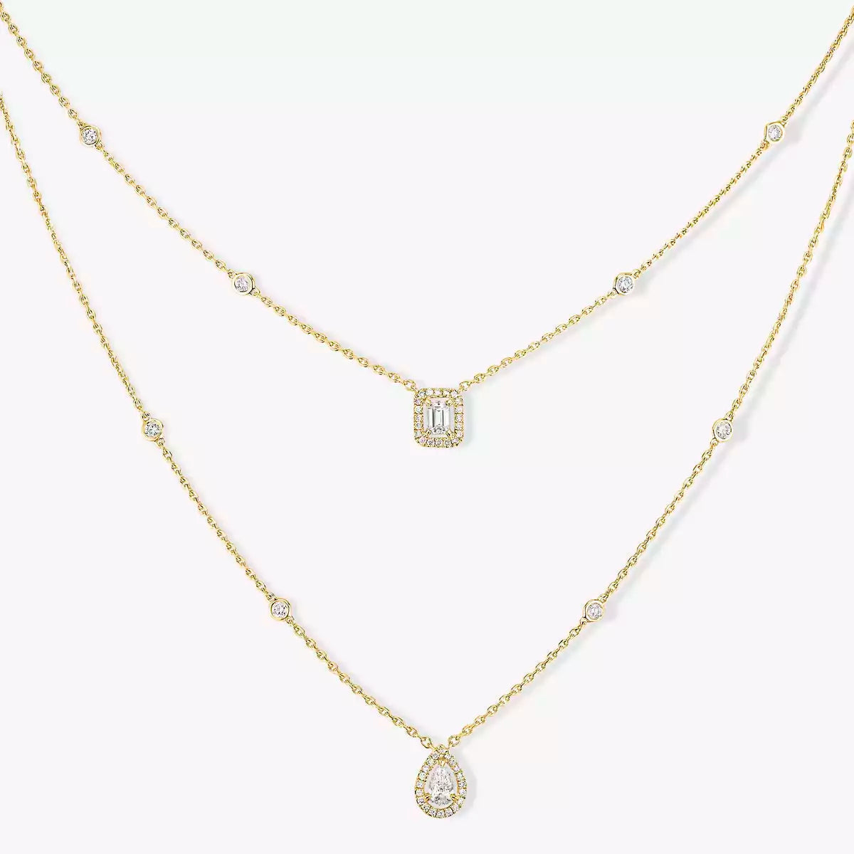 [⭐Spark]Diamond Necklace My Twin 2 Rows
