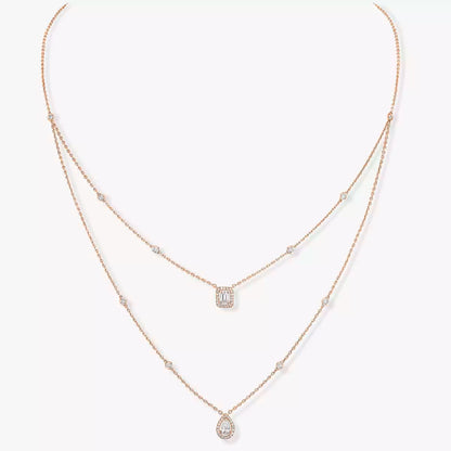 [⭐Spark]Diamond Necklace My Twin 2 Rows