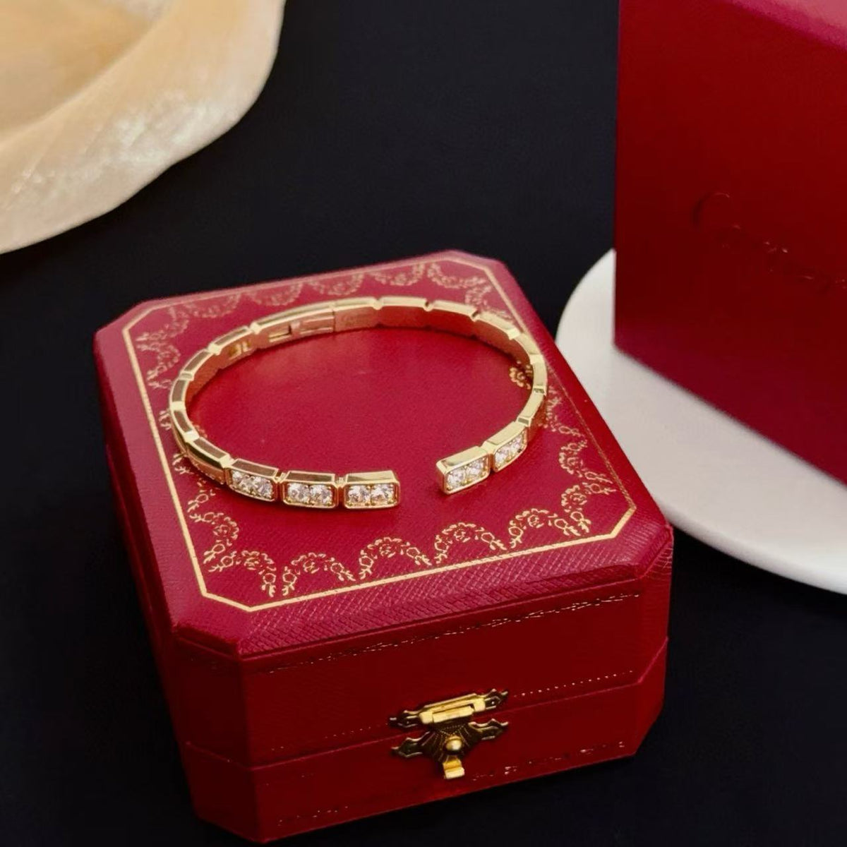 [⭐Spark jewelrys]LOVE DIAMOND OPEN  BRACELET