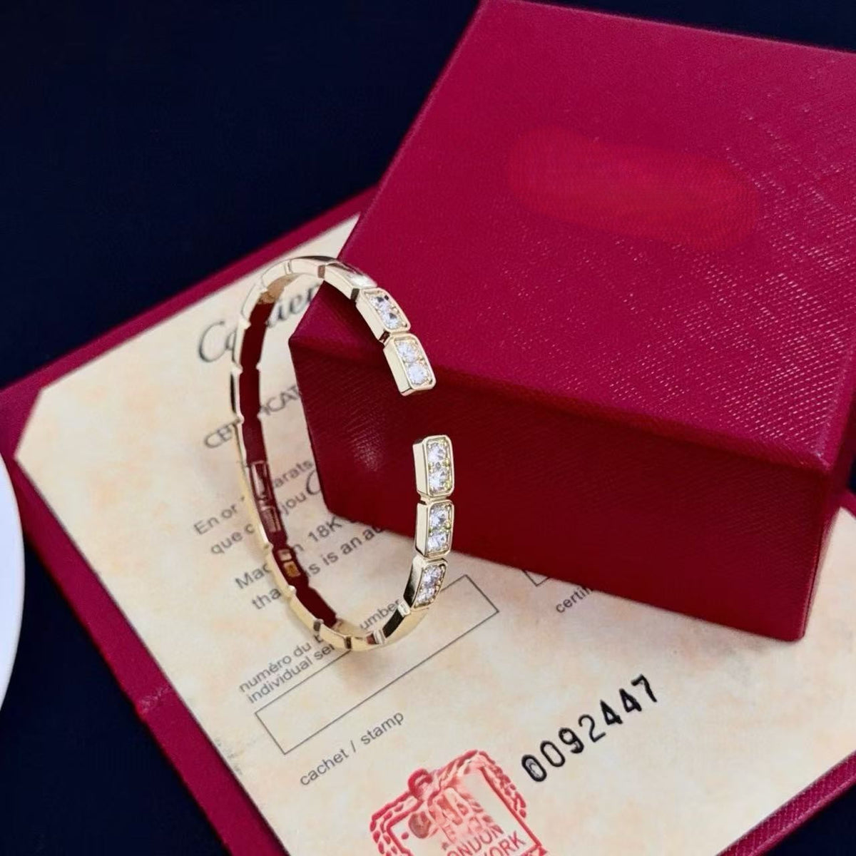 [⭐Spark jewelrys]LOVE DIAMOND OPEN  BRACELET