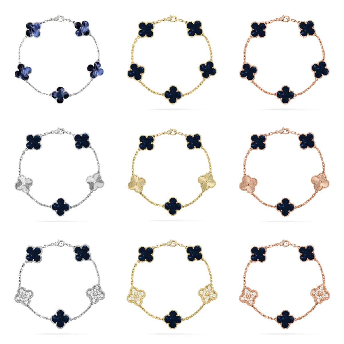 [⭐Spark]CLOVER 5 MOTIF PIETERSITE BRACELET COLLECTION