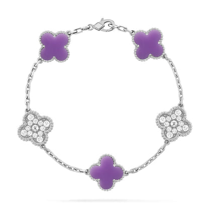 [⭐Spark]CLOVER 5 MOTIF LIGHT PURPLE BRACELET COLLECTION
