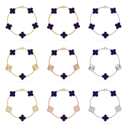 [⭐Spark]CLOVER 5 MOTIF LAPIS LAZULI BRACELET COLLECTION