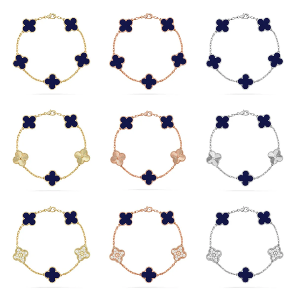 [⭐Spark]CLOVER 5 MOTIF LAPIS LAZULI BRACELET COLLECTION