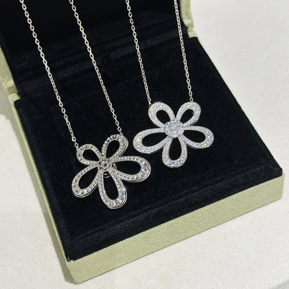 [⭐Spark]FLOWERLACE NECKLACE FULL DIAMONDS