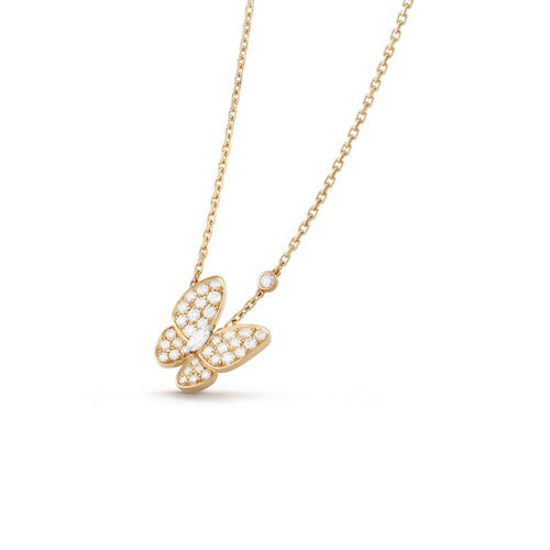 [⭐Spark]BUTTERFLY DIAMOND NECKLACE