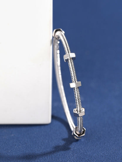 [⭐Spark jewelrys]CT THREADED BRACELET