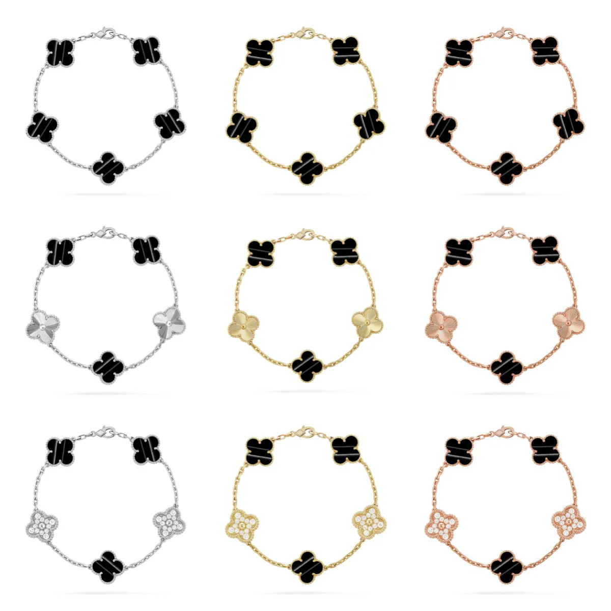 [⭐Spark] CLOVER 5 MOTIF PULSAR STONE BRACELET COLLECTION