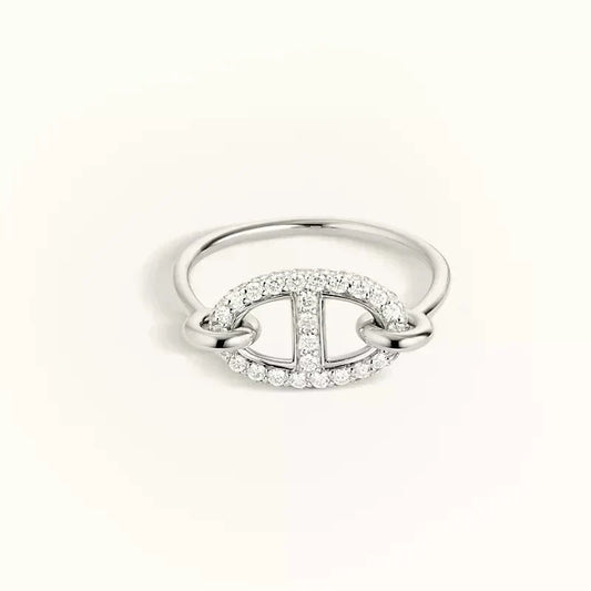 [⭐Spark]RONDE SMALL SILVER DIAMOND RING