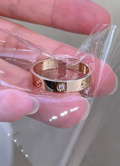 [⭐Spark]LOVE RING 4MM 1 DIAMOND