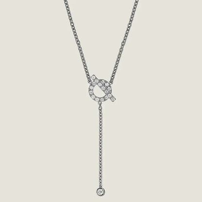 [⭐Spark]FINESSE SILVER DIAMOND NECKLACE