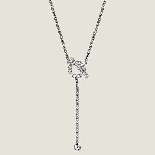 [⭐Spark]FINESSE SILVER DIAMOND NECKLACE